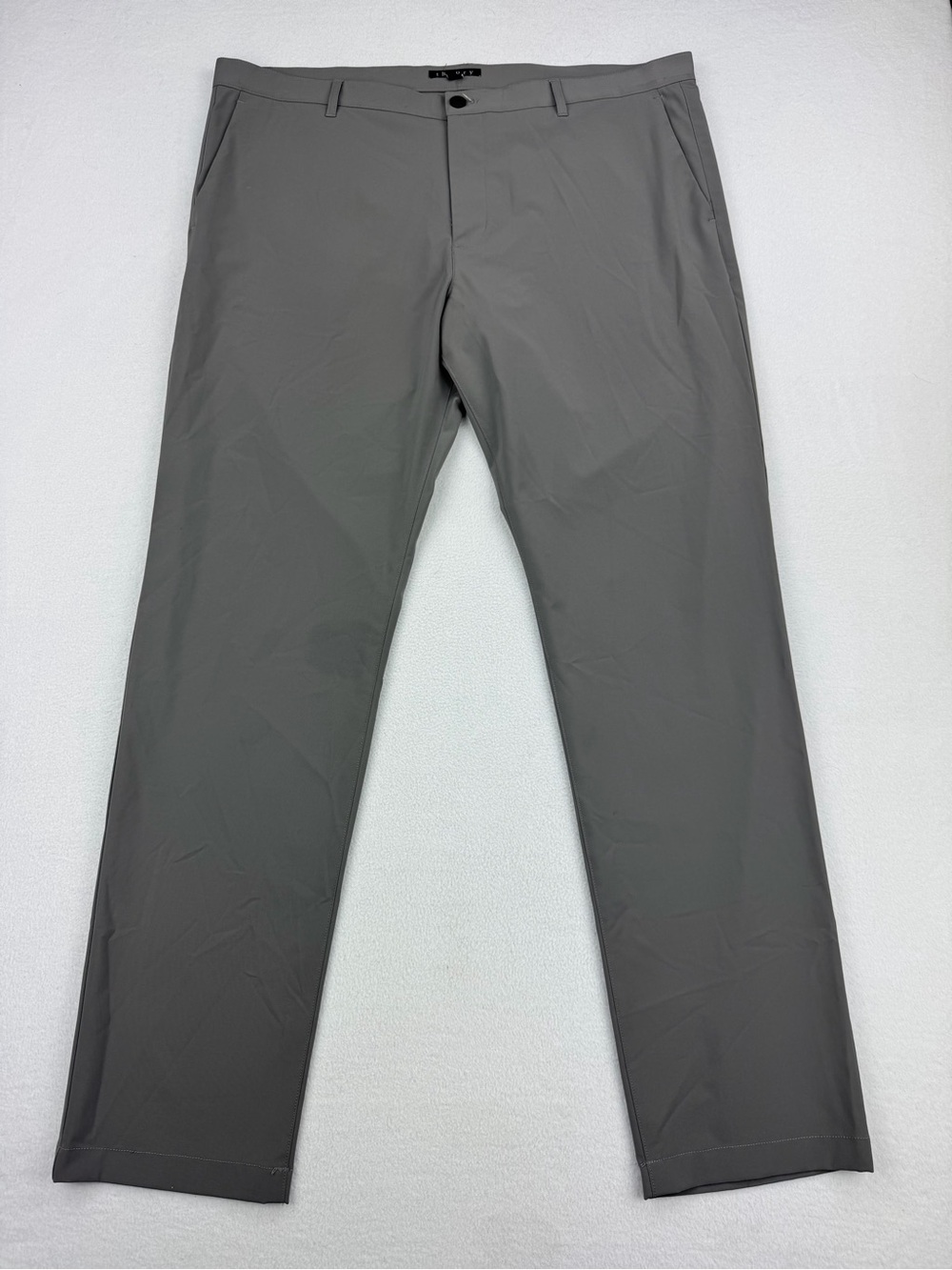 Theory Mens Gray Zaine Technical Performance Ponte Pants Size 40x32 Stretch